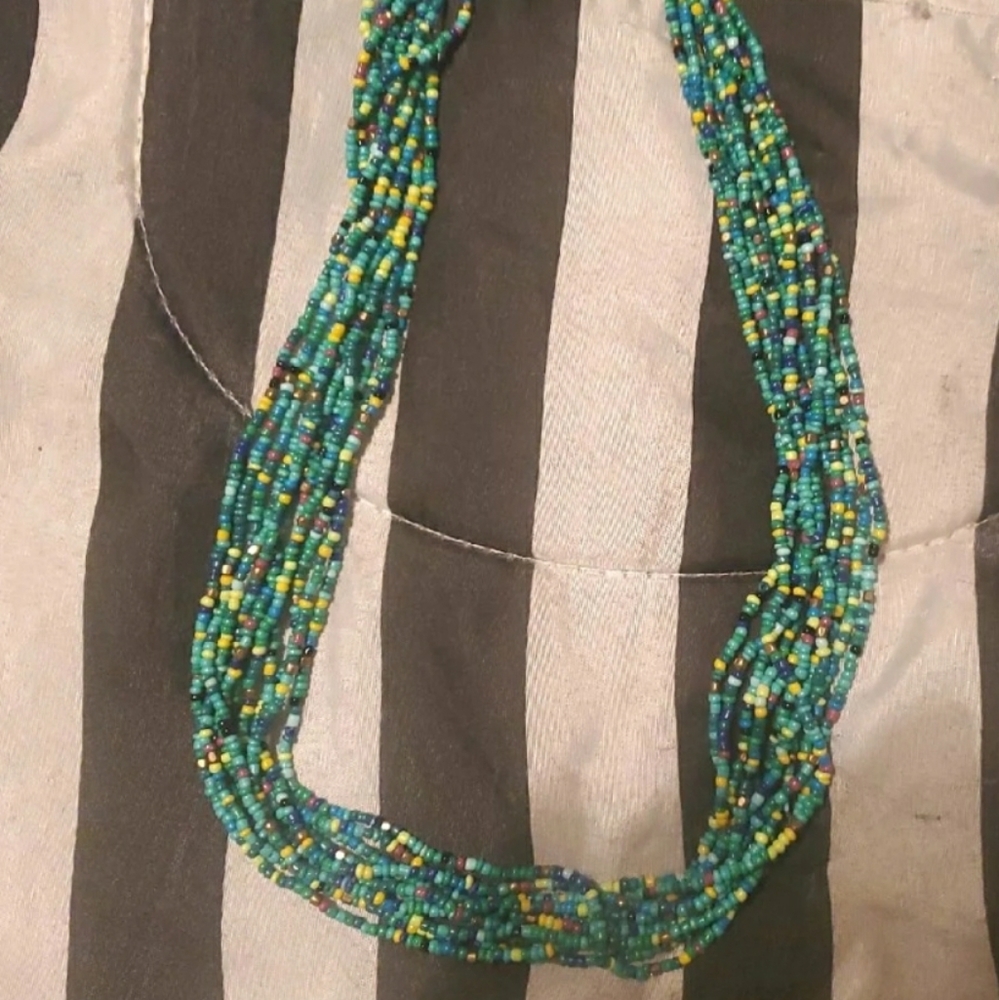 Beaded Multistrand Statement Necklace
